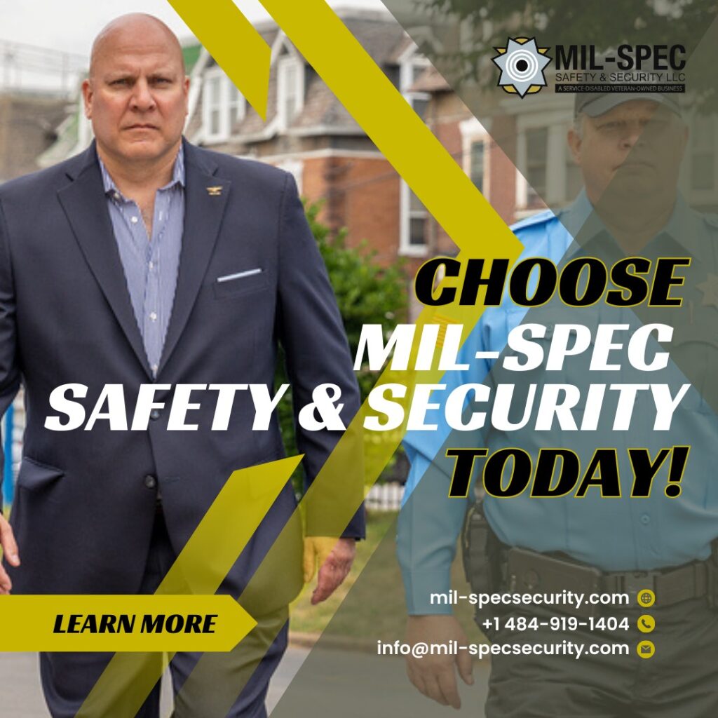 Mil-Spec Safety and Security LLC's highly trained security team patrolling a residential area.