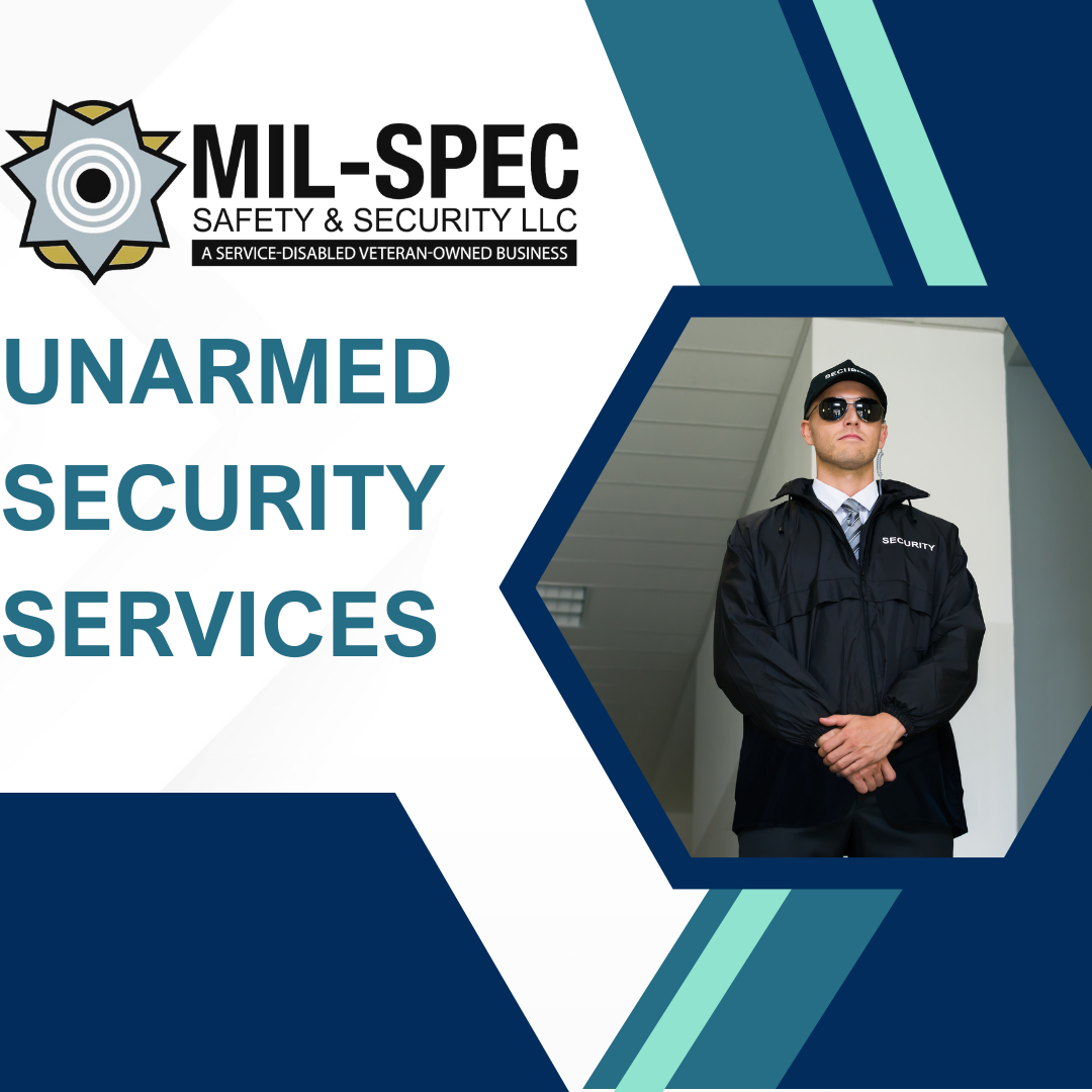 Unarmed security officer on duty - Mil Spec Safety and Security LLC