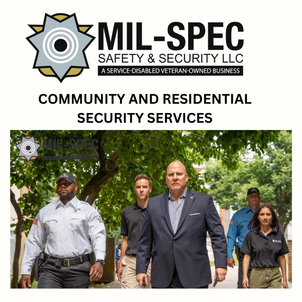 Security personnel patrolling a residential area - Mil-spec Safety and Security, LLC